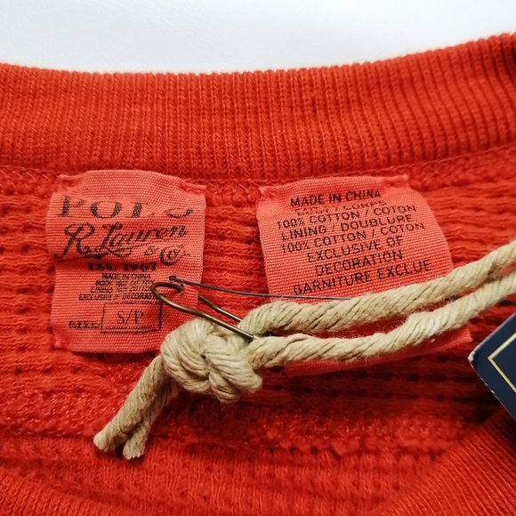 Polo Ralph Lauren Orange Sweater Small NWT - Picture 7 of 9
